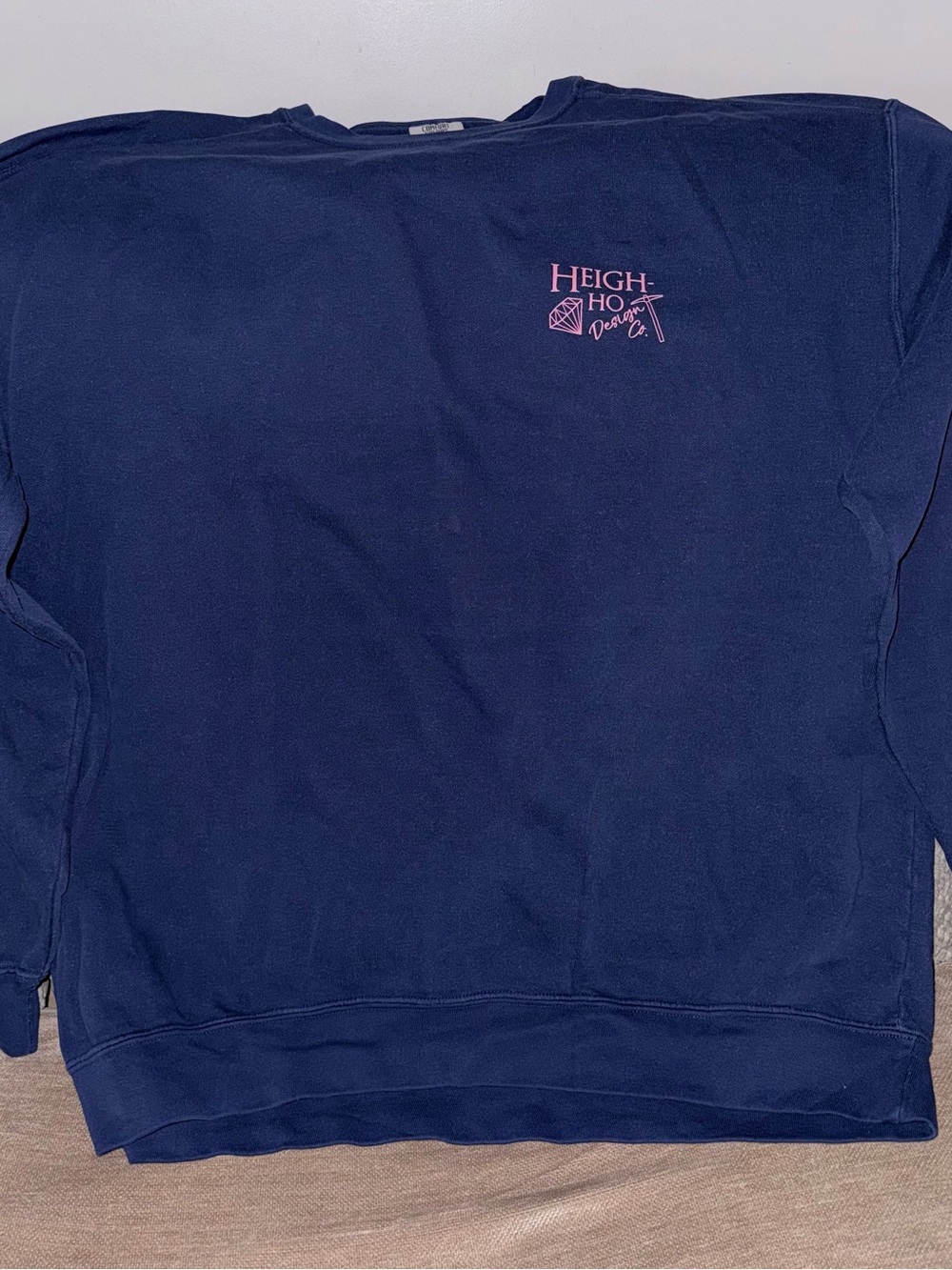 Comfort Colors Navy Crewneck Sweater Heigh Ho Design Co Disney World